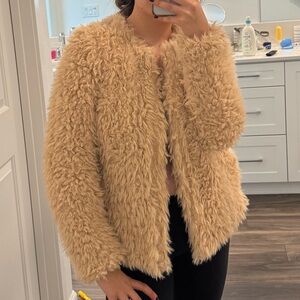 Bear Dance Cozy Tan Teddy Jacket